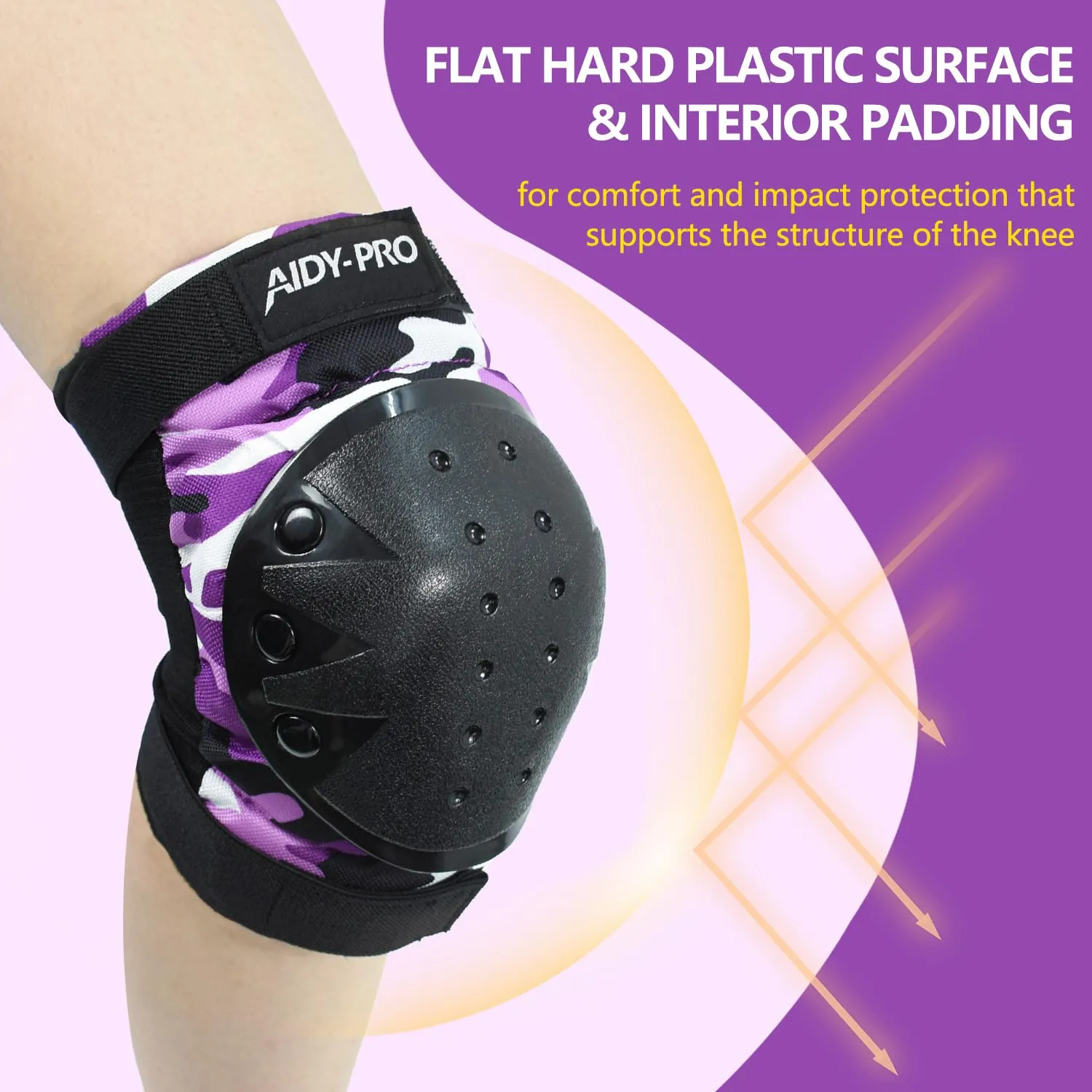 Adult Knee Pads and Elbow Pads Set Skateboard Protective Gear, Skateboard Wrist Guards Adult for Roller Skating Skateboarding Biking Pink