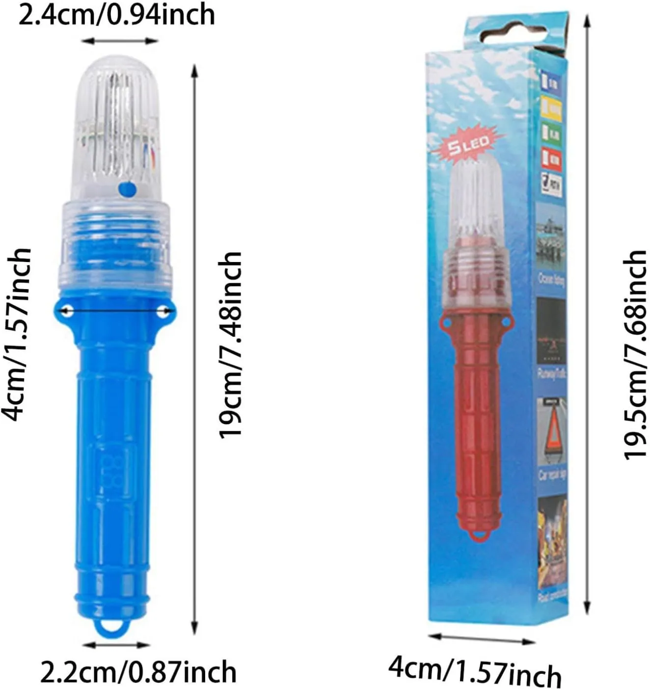 Boat Flares  Boat Flares Coast Guard Approved Marine |2025 New Waterproof Emergency Signals for Fishing Nets, Buoys & Boats (Red)