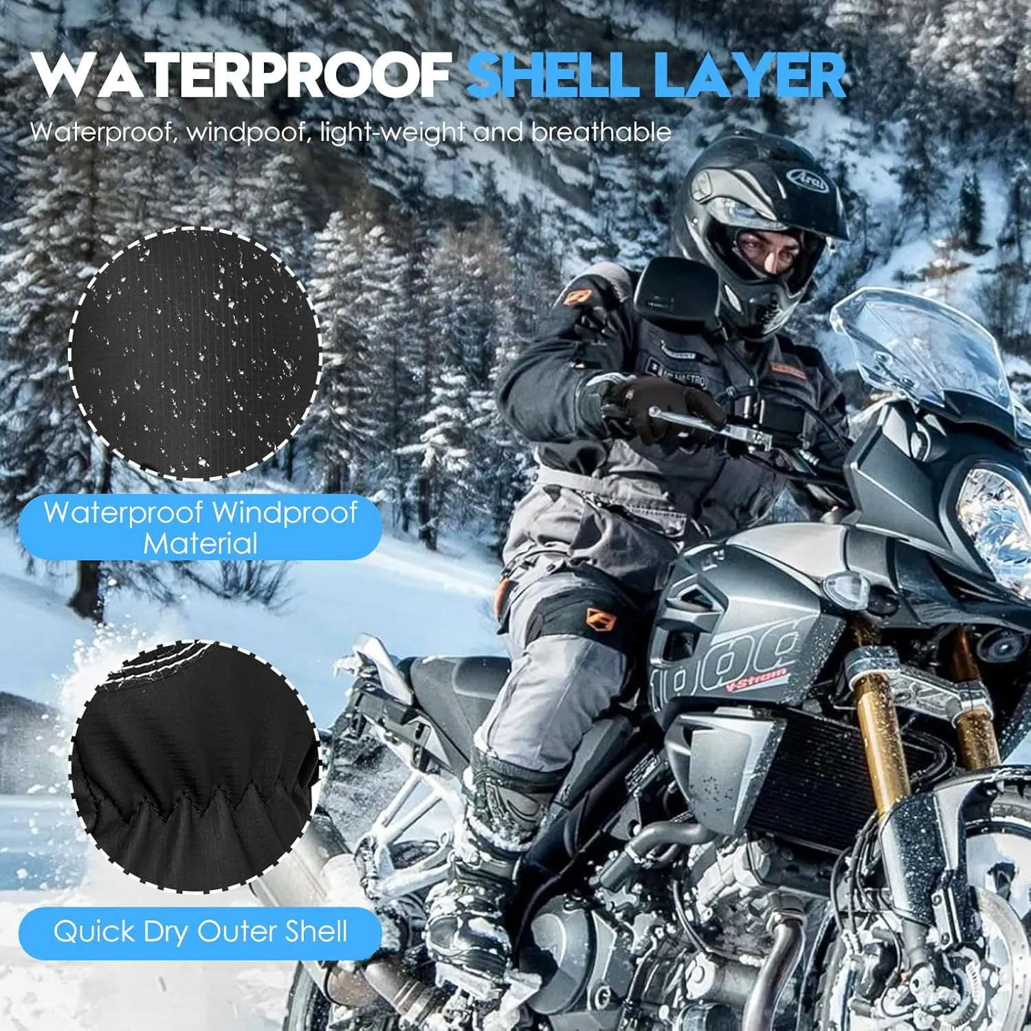 Bruvoalon Y322 Winter Gloves for Men & Women, -30 Waterproof Touchscreen 5-Layer Thermal Insulated Snow Gloves, Windproof Anti-Slip Ski Gloves for Cycling, Hiking, Driving, Work