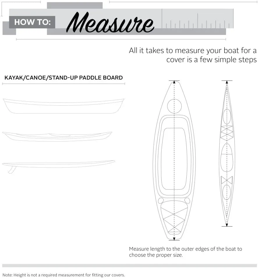 Classic Accessories Stellex Canoe, Kayak and Stand-Up Paddleboard Cover, Fits up to 12'-16'L, Model 2