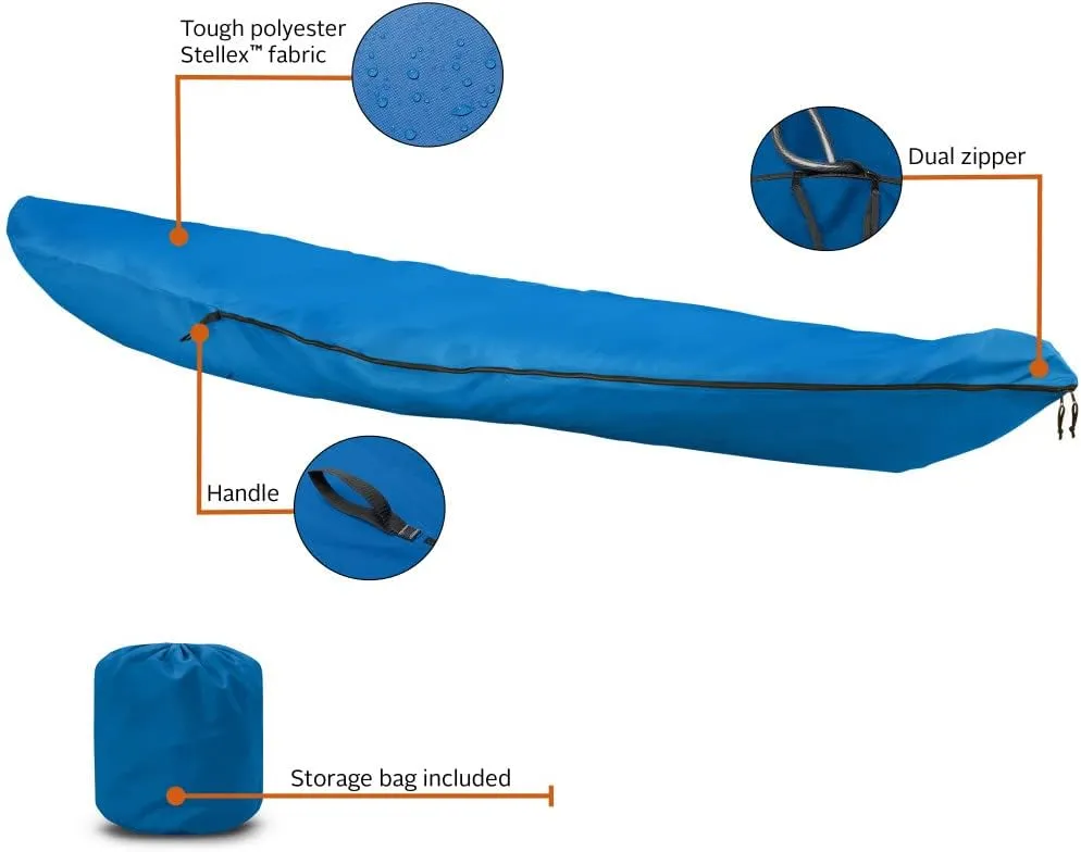 Classic Accessories Stellex Canoe, Kayak and Stand-Up Paddleboard Cover, Fits up to 12'-16'L, Model 2