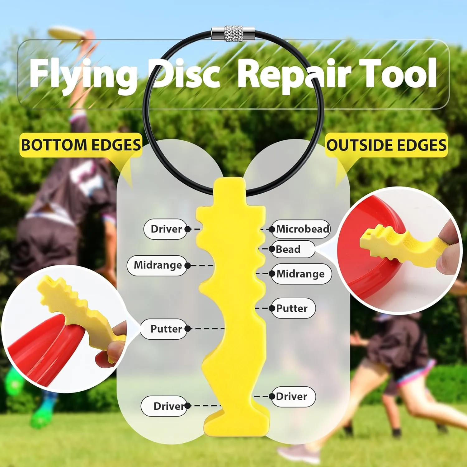 Repair Tool for Disc Golf, Flying Disc Maintenance Tools, Outdoor Sports Backpack Accessory for Outdoor Sports Training Competitions Scratch Stains Repair Accessory