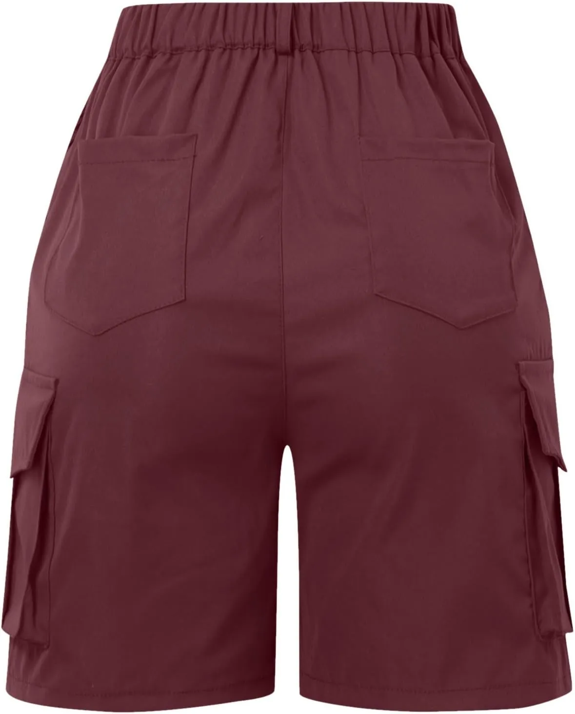 Women's Cargo Shorts High Waisted Hiking Bermuda Shorts Pull On Summer Short Pants Athletic Wear Workout Gym Clothes